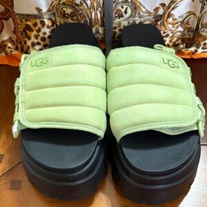 UGG Light Green Padded Mules